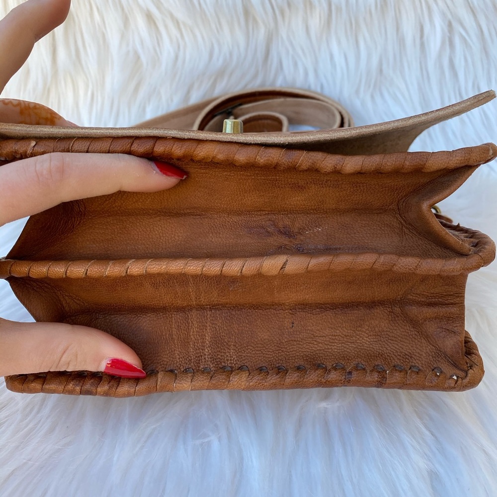 Moroccan Leather Handmade Purse - Picture 3 of 7